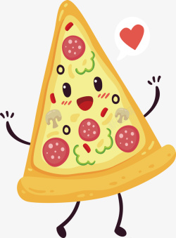 披萨美食卡通美食披萨矢量图高清图片