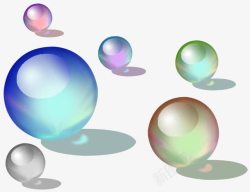 水晶球效果图彩色创意水晶球玻璃弹珠效果图高清图片