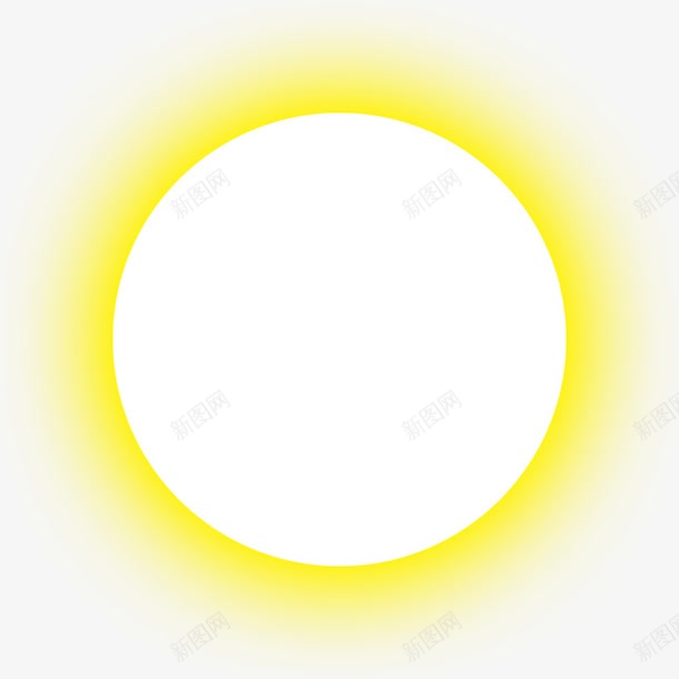 圆形光球png免抠素材_新图网 https://ixintu.com 发光 圆形 特效 黄色