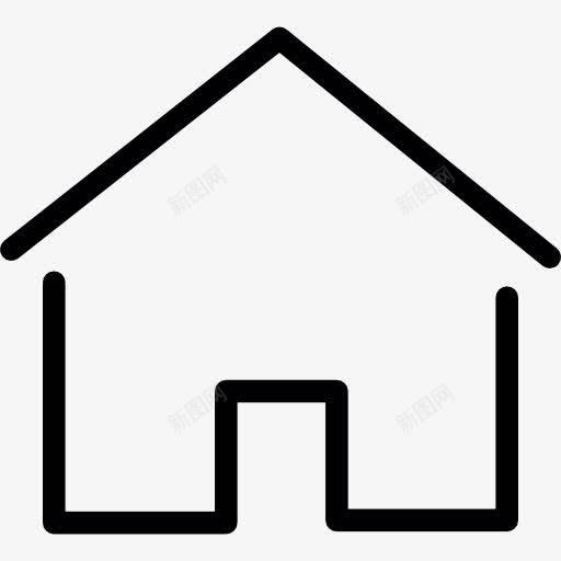 简单的房子薄图标png_新图网 https://ixintu.com 家居 建筑 房屋 网站 网页防护