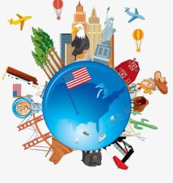 环球文化行旅游海报美国旅游高清图片