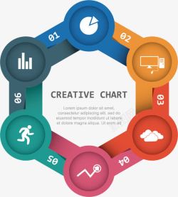 创意几何图表矢量图素材