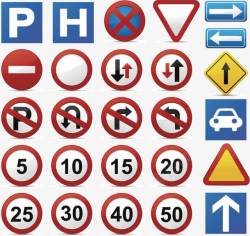 公共区域指示牌交通标志矢量图图标高清图片