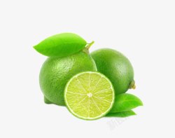 绿色食品免费png新鲜青柠檬高清图片