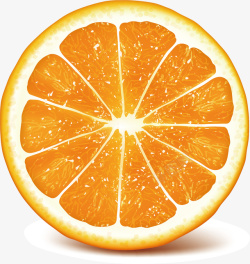 创意四色橙子片卡通橙子矢量图高清图片