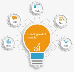 社交关系结构个性齿轮灯泡并列关系图高清图片