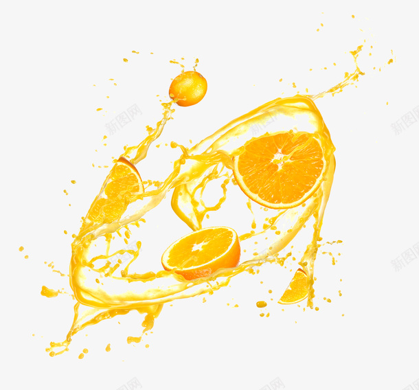 手绘橙汁夏天卡通png免抠素材_新图网 https://ixintu.com 免抠PNG 免费 夏天 橙汁 橙色 水果 甜