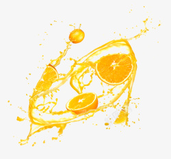 手绘橙汁夏天卡通素材