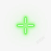 绿色光标瞄准发光光效素材