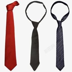 红色斜纹三条领带高清图片