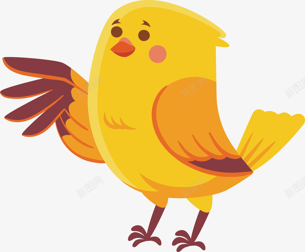 可爱黄色小鸟矢量图eps免抠素材_新图网 https://ixintu.com 创意 动漫动画 动物 卡通手绘 可爱的小鸟 简约 鸟 黄色 矢量图