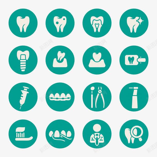 绿色牙齿图标png_新图网 https://ixintu.com 健康 牙齿 牙齿图标 牙龈保护 牙龈健康刷牙防蛀牙 绿色