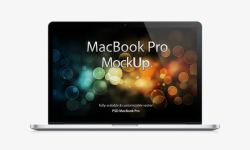 便携式电脑苹果笔记本MacBook模板PSD高清图片