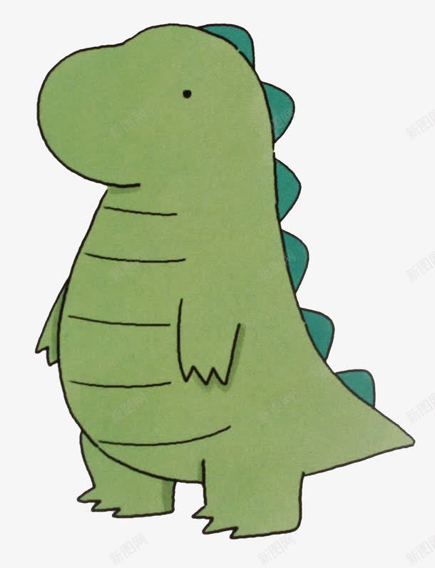 可爱的小恐龙png免抠素材_新图网 https://ixintu.com 卡通 可爱 小恐龙 手绘 绿色