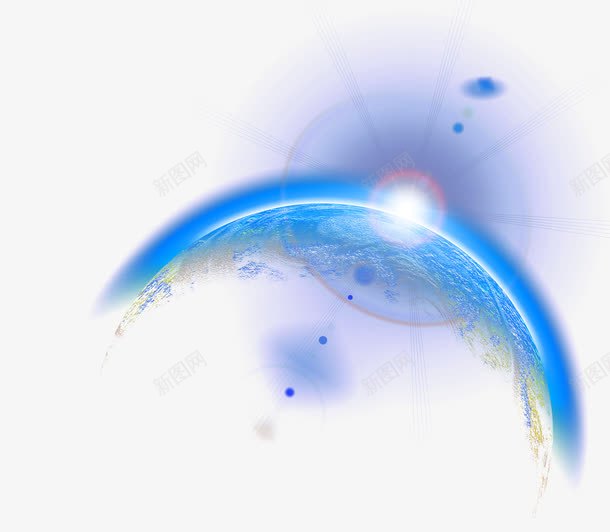 地球极光元素png免抠素材_新图网 https://ixintu.com 光效 光晕 地平线 地球 地球极光 炫光