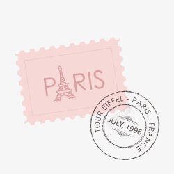 巴黎邮戳矢量图素材