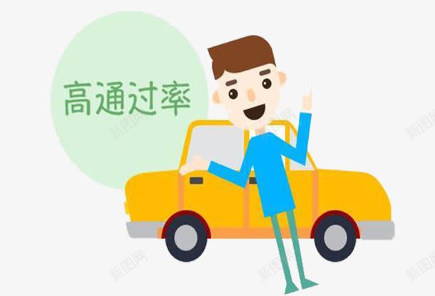 驾照高通过率png免抠素材_新图网 https://ixintu.com 包过 学车 练车 通过率 驾校考试 黄色小轿车