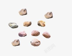 彩色石子彩色岩石碎块高清图片