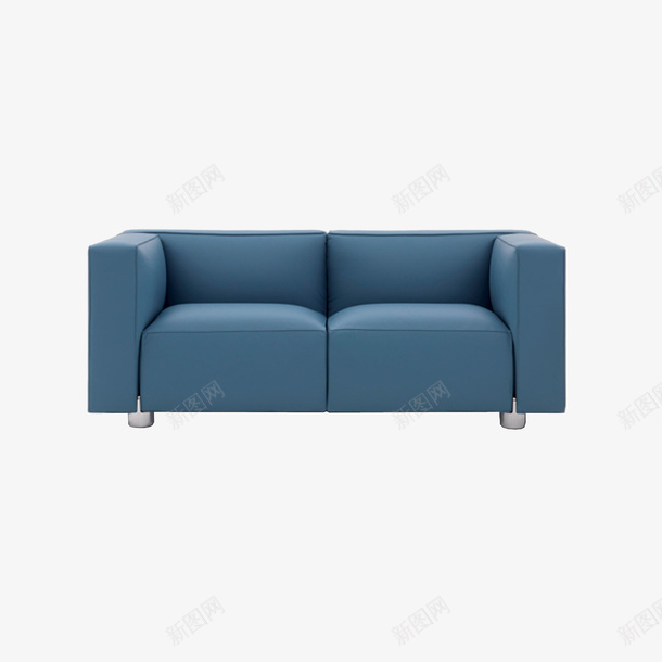蓝色的创意简单沙发png免抠素材_新图网 https://ixintu.com 产品实物 创意 可爱 家居 沙发 深蓝色 现代家具 简约