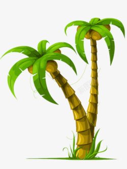 海南椰子树卡通椰子树高清图片