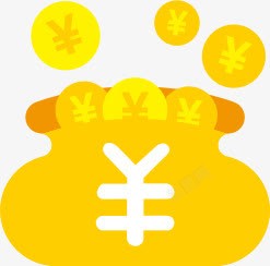 Banner金融背景黄色钱包金币装饰金融高清图片