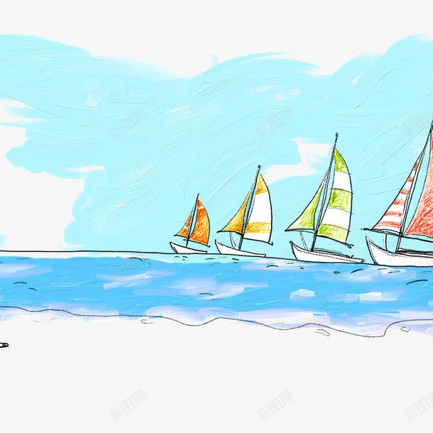 小船海边风景png免抠素材_新图网 https://ixintu.com 夏天的海 海 海的风景 海背景 海边帐篷