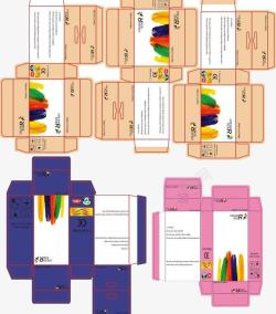 彩色包装盒片素材