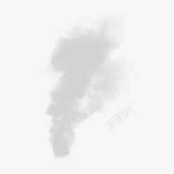 硝烟浓烟火光灰色的创意烟雾笔刷高清图片