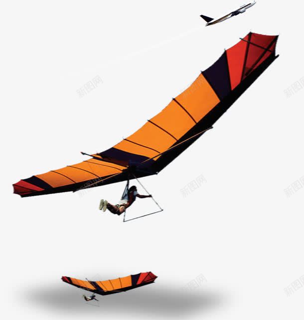 滑翔翼飞机png免抠素材_新图网 https://ixintu.com 勇敢自我 极限挑战 滑翔伞 滑翔翼 运动 飞机