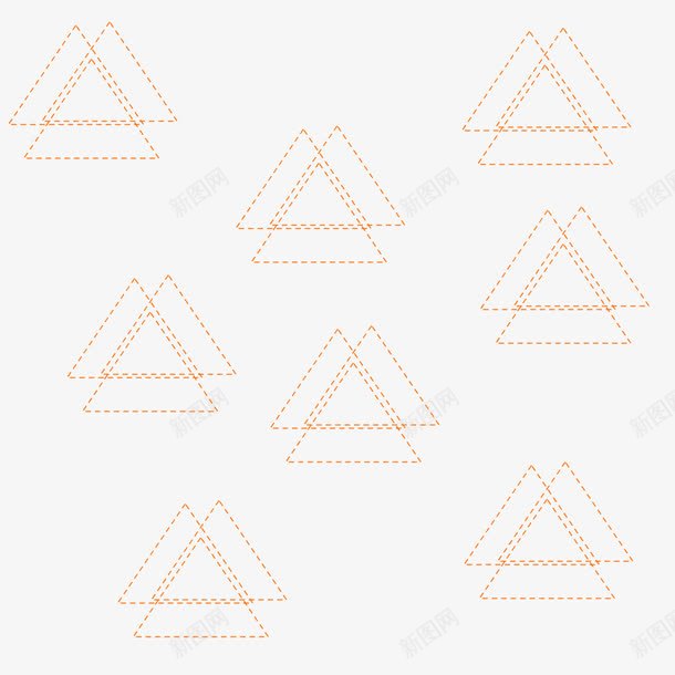 正三角形图形多个png免抠素材_新图网 https://ixintu.com 一个三角形 三角型 几何图形 多个图形 正三角形 等边三角形 粉色边框 锐角三角形
