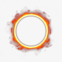 手绘火材发光的火圈高清图片