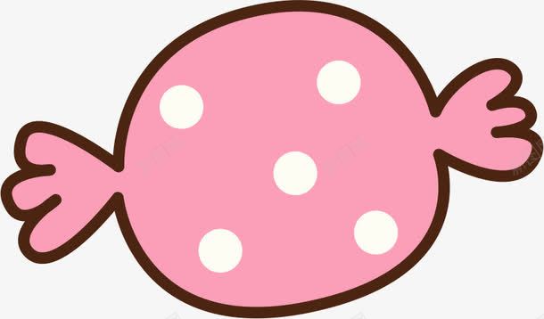 粉色糖果png免抠素材_新图网 https://ixintu.com AI 卡通 可爱 圆点 手绘 粉色 糖 糖果 线条 美食