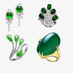 绿色珠宝首饰戒指素材