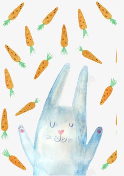 白兔爱吃萝卜睡觉的兔子高清图片