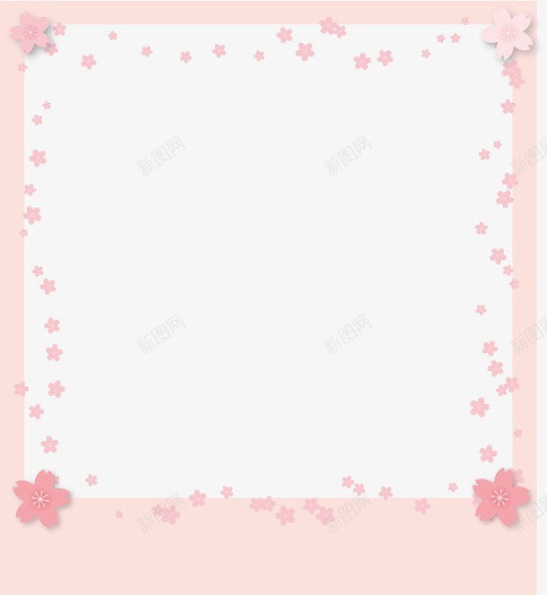 春天粉色花朵边框png免抠素材_新图网 https://ixintu.com 春天 春暖花开 温馨 粉色花朵 粉色边框 花朵边框