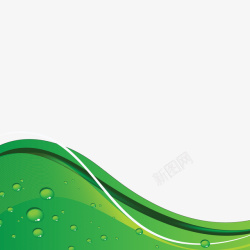 装饰美观绿色水滴曲线延展高清图片