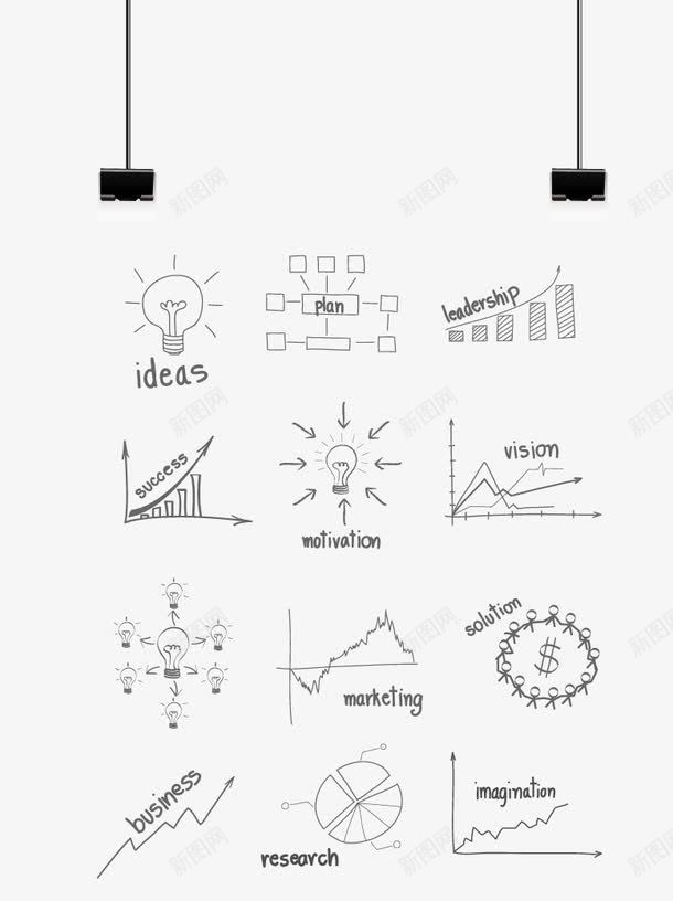 悬挂式演示板矢量图eps免抠素材_新图网 https://ixintu.com PPT演示 信息 商务 图示 夹子 悬挂 模板 演示板 矢量图