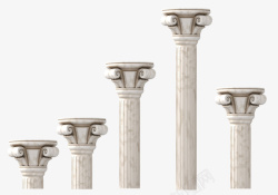 欧式圆柱分析柱状企业展板图标素材