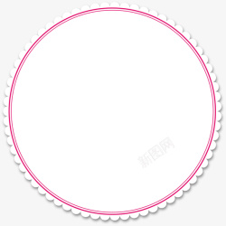 粉色标志粉色花边标志高清图片