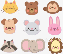 老鼠图案可爱微笑小动物贴纸高清图片