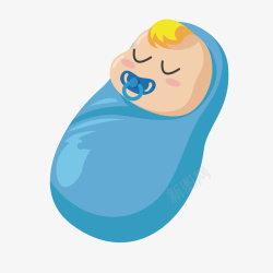 婴儿睡眠襁褓中的宝宝图标高清图片