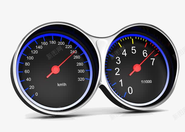 汽车表盘png免抠素材_新图网 https://ixintu.com 指针 数字 时钟刻度 汽车零件 速度表 里程表