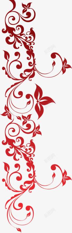 红色华丽背景欧式花纹高清图片