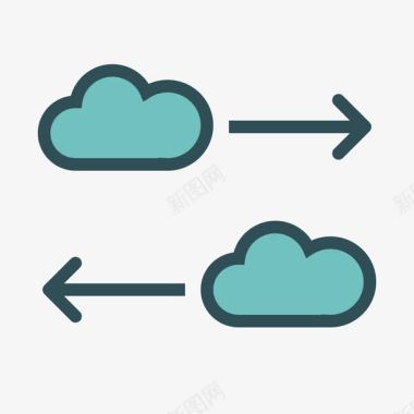 绿色科技云交换图标图标