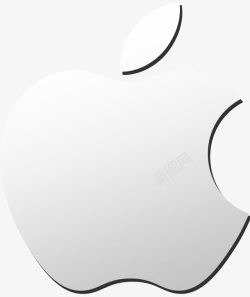 白色亮闪亮白色苹果logo图标高清图片