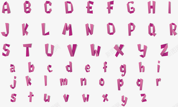 紫色字母png免抠素材_新图网 https://ixintu.com 大写小写 字母 微小 手绘 排列 紫色 英文