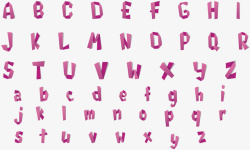 微小的紫色字母高清图片