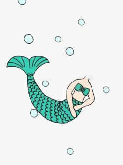 没头的美人鱼素材