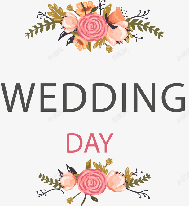 婚礼邀请函鲜花装饰png_新图网 https://ixintu.com day wedding 婚礼邀请函 新婚 结婚日 鲜花装饰