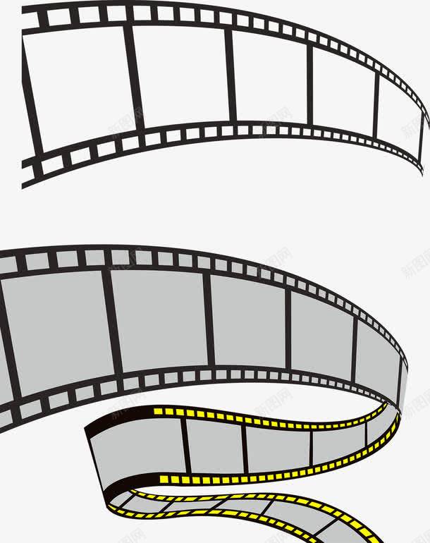 电影胶片矢量图ai免抠素材_新图网 https://ixintu.com 录像带 电影 胶卷 胶带 矢量图